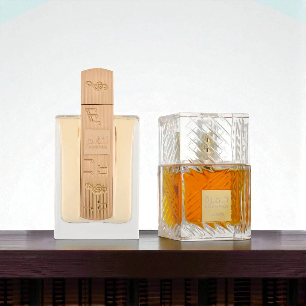 Lattafa Perfumes Angham 3.4oz 100ml & Khamrah 3.4oz 100ml