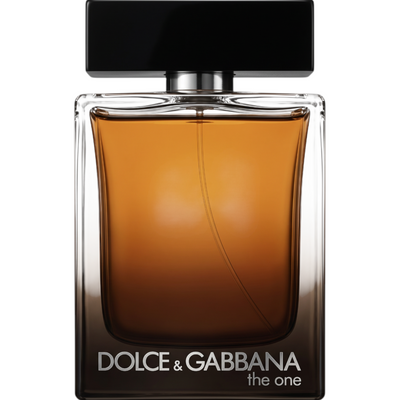 Palette 21 Dolce & Gabbana The One for Men Eau de Parfum spray bottle with amber liquid and black cap