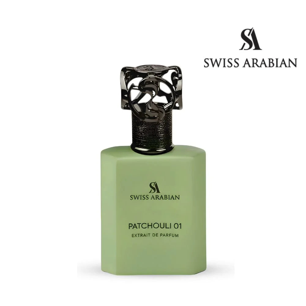 Swiss Arabian Patchouli 01 perfume bottle on a white background