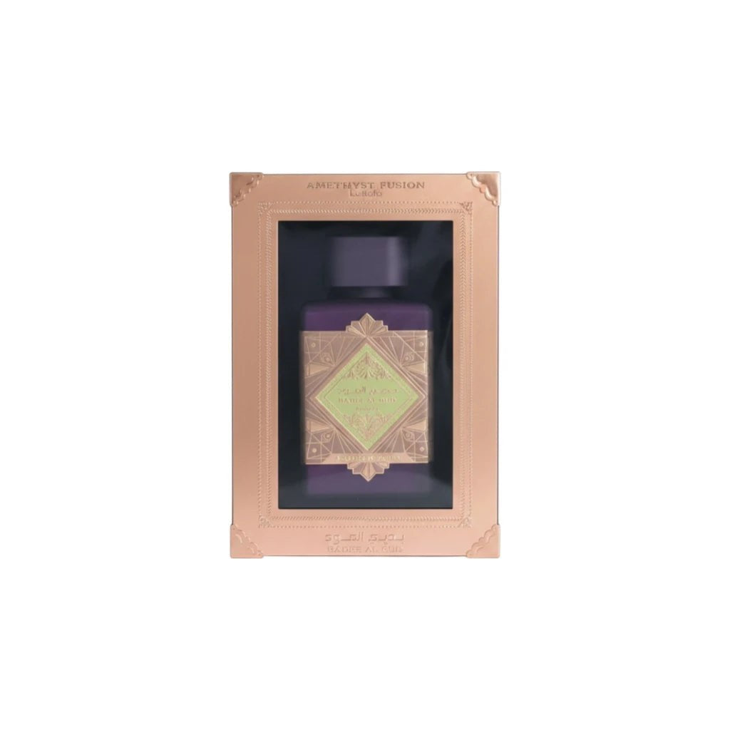 Bade'e Al Oud Amethyst Fusion Eau de Parfum packaging box, 100ml
