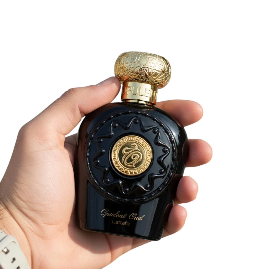 Lattafa Opulent Oud EDP In hand