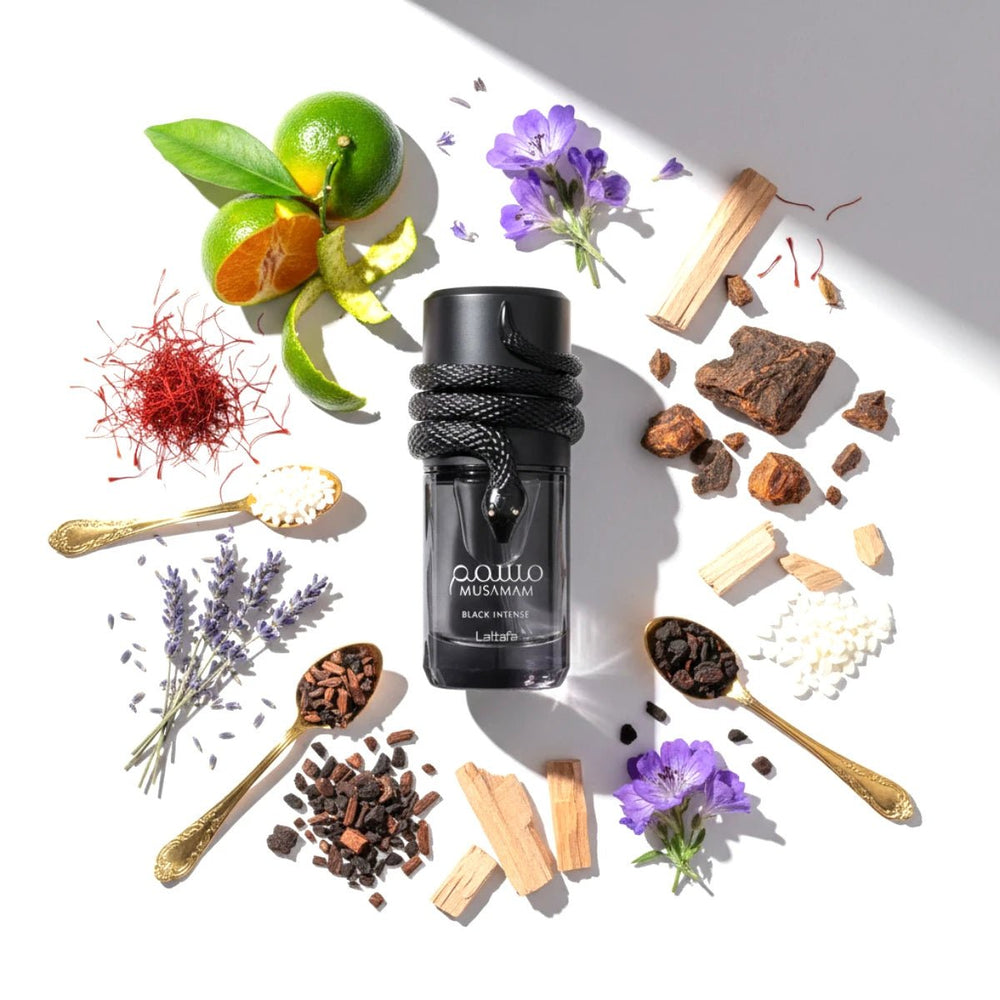 Lattafa Musamam Black Intense | Smoky Woody Unisex – Palette 21