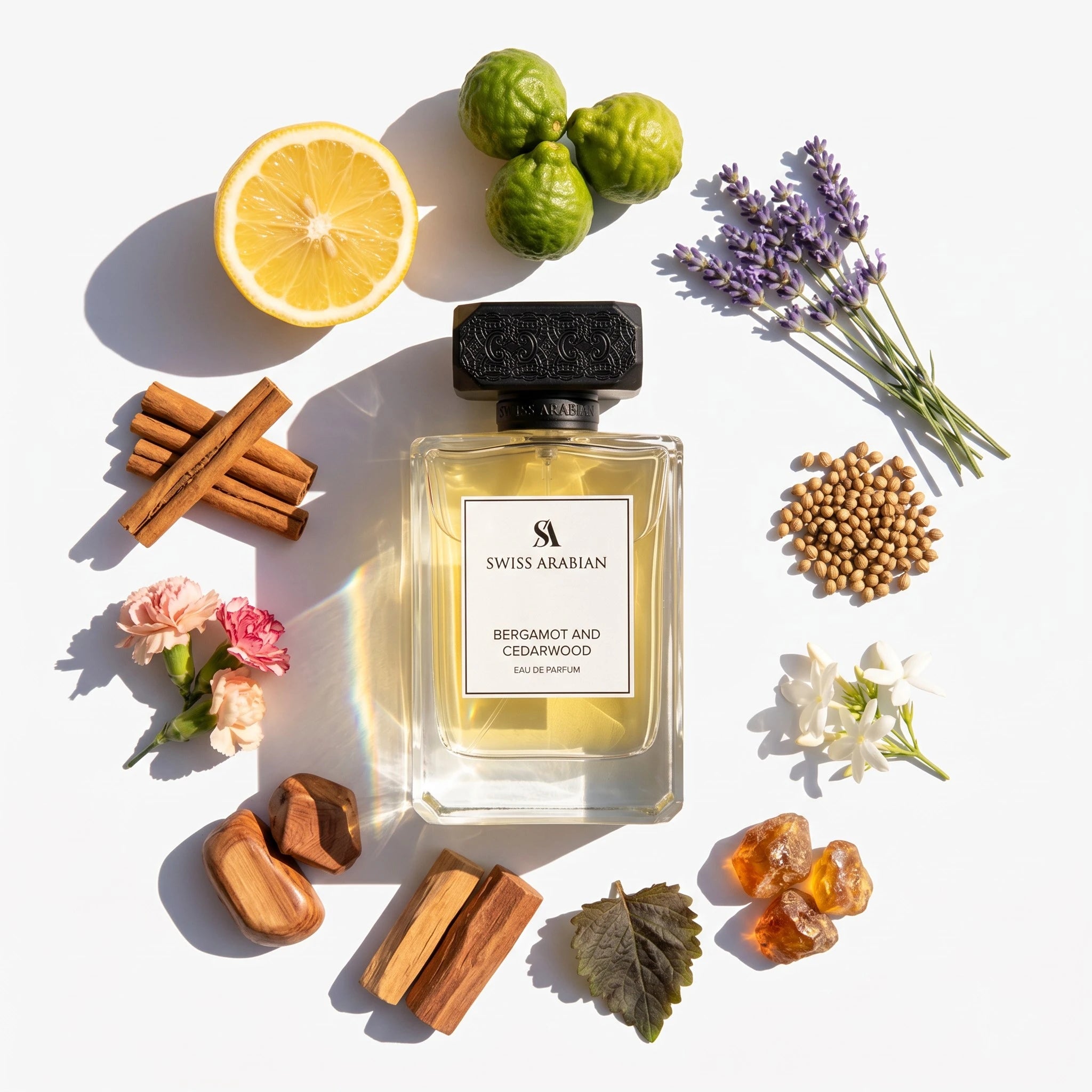 Swiss Arabian Bergamot and Cedarwood notes