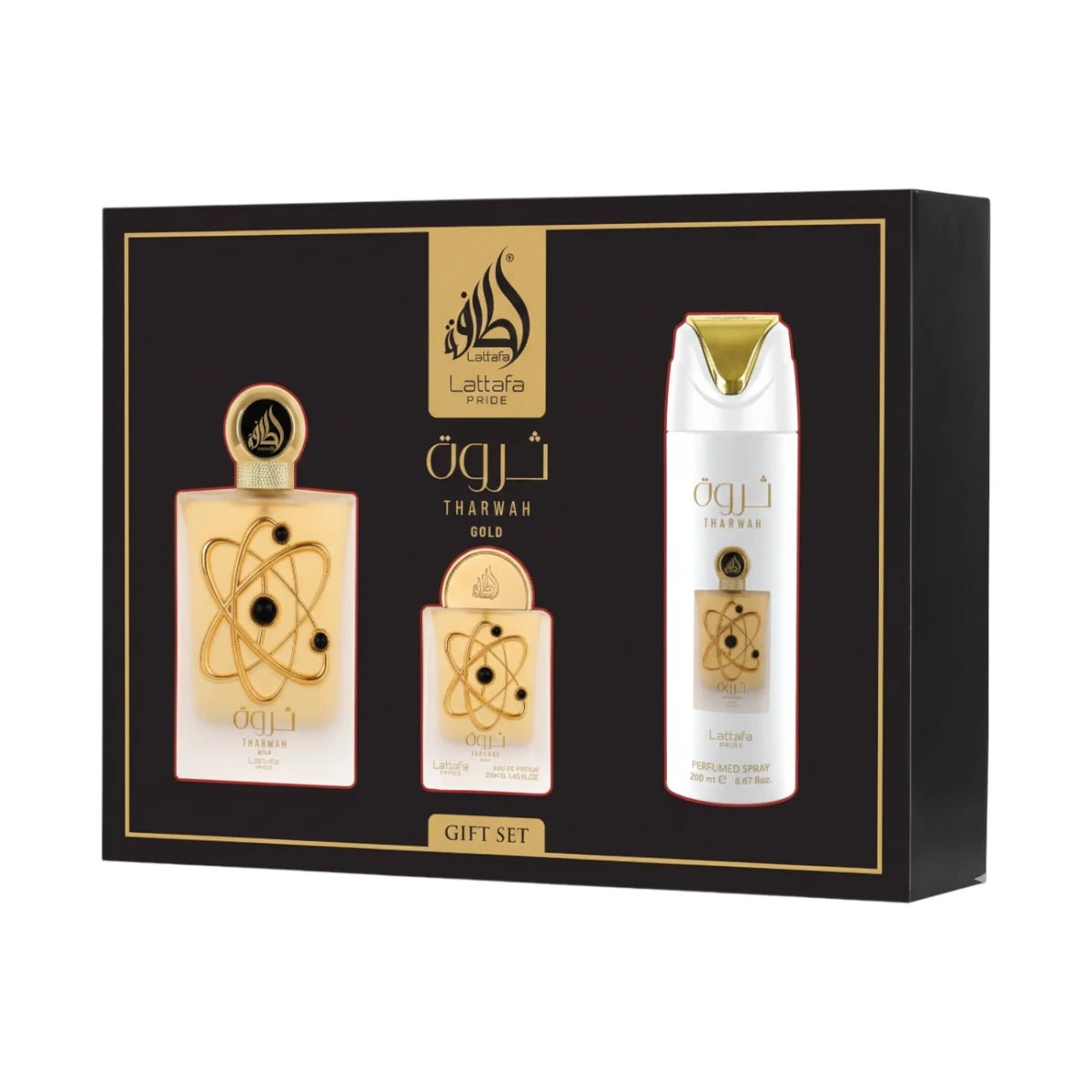 Tharwah Gold Giftset Fragarances