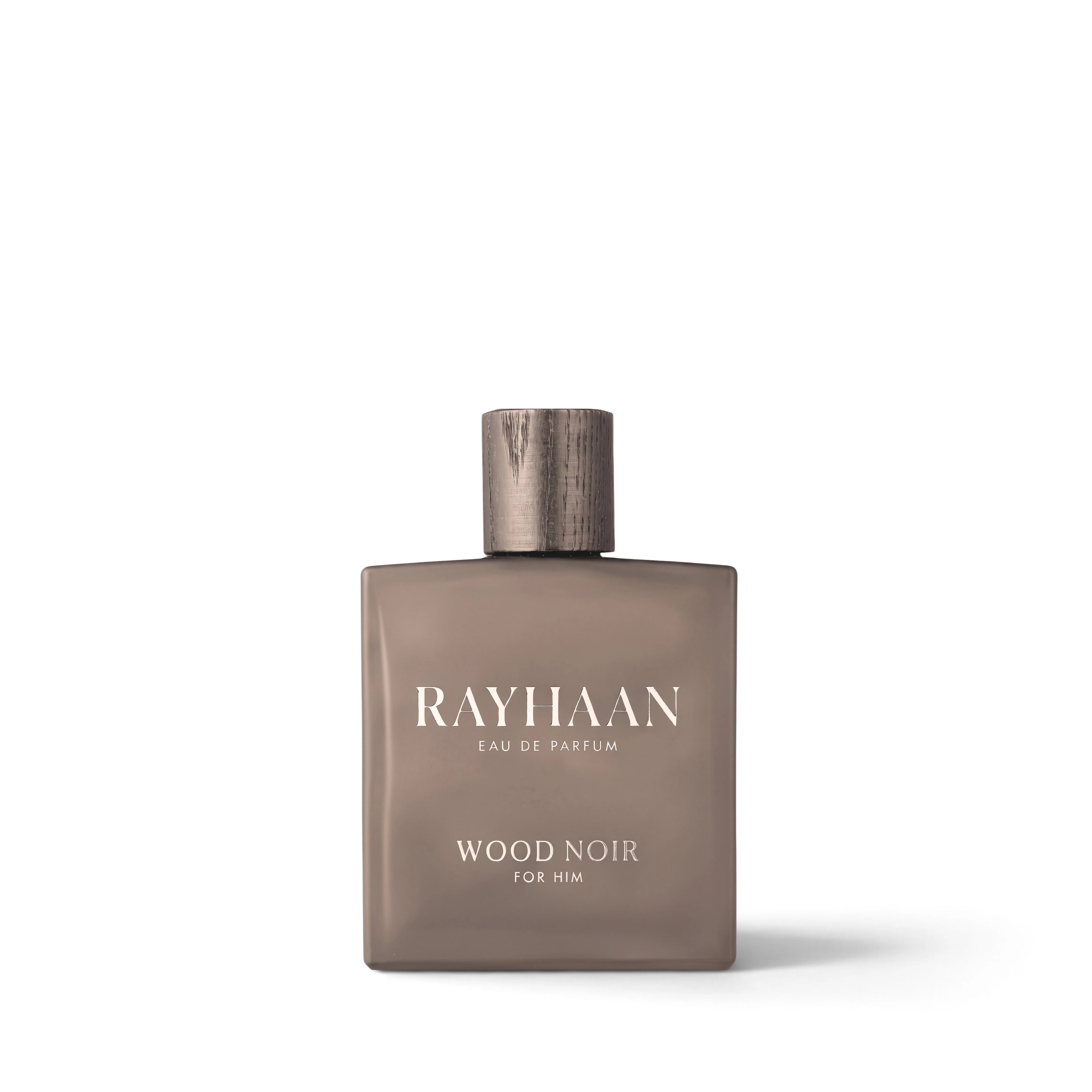 Wood Noir by Rayhaan oud perfume for men 3.4 oz bottle on white