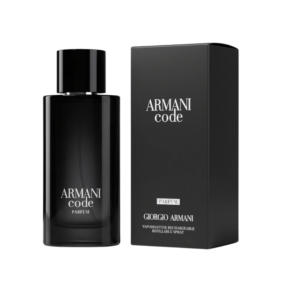 Armani Code Parfum 125ml original box and refillable spray bottle