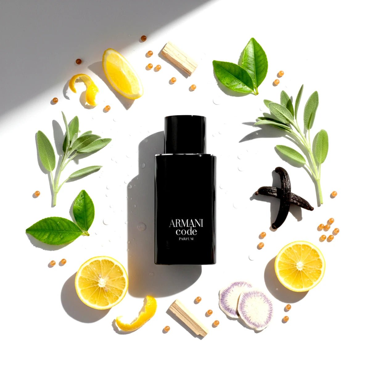 Armani Code Parfum fragrance notes bergamot iris tonka bean cedar