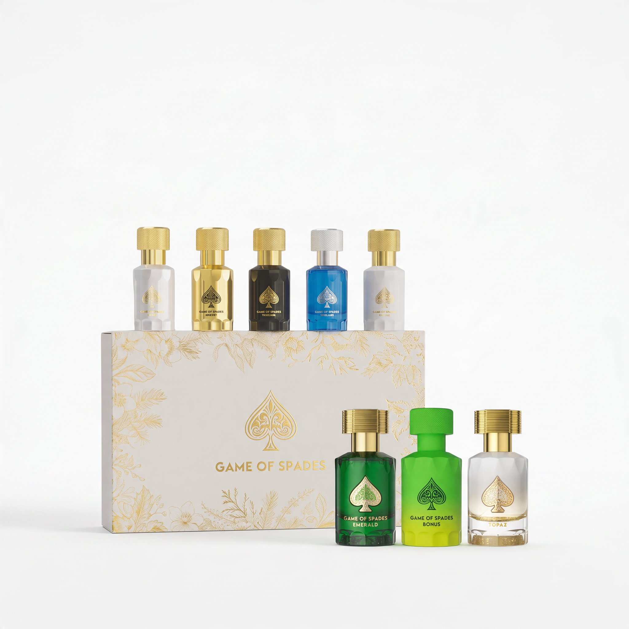 Jo Milano Gift Set (Emerald, Bonus, Topaz 3×30ml + Full-House, Wildcard, Royale, Opal, Jackpot 5×10ml)