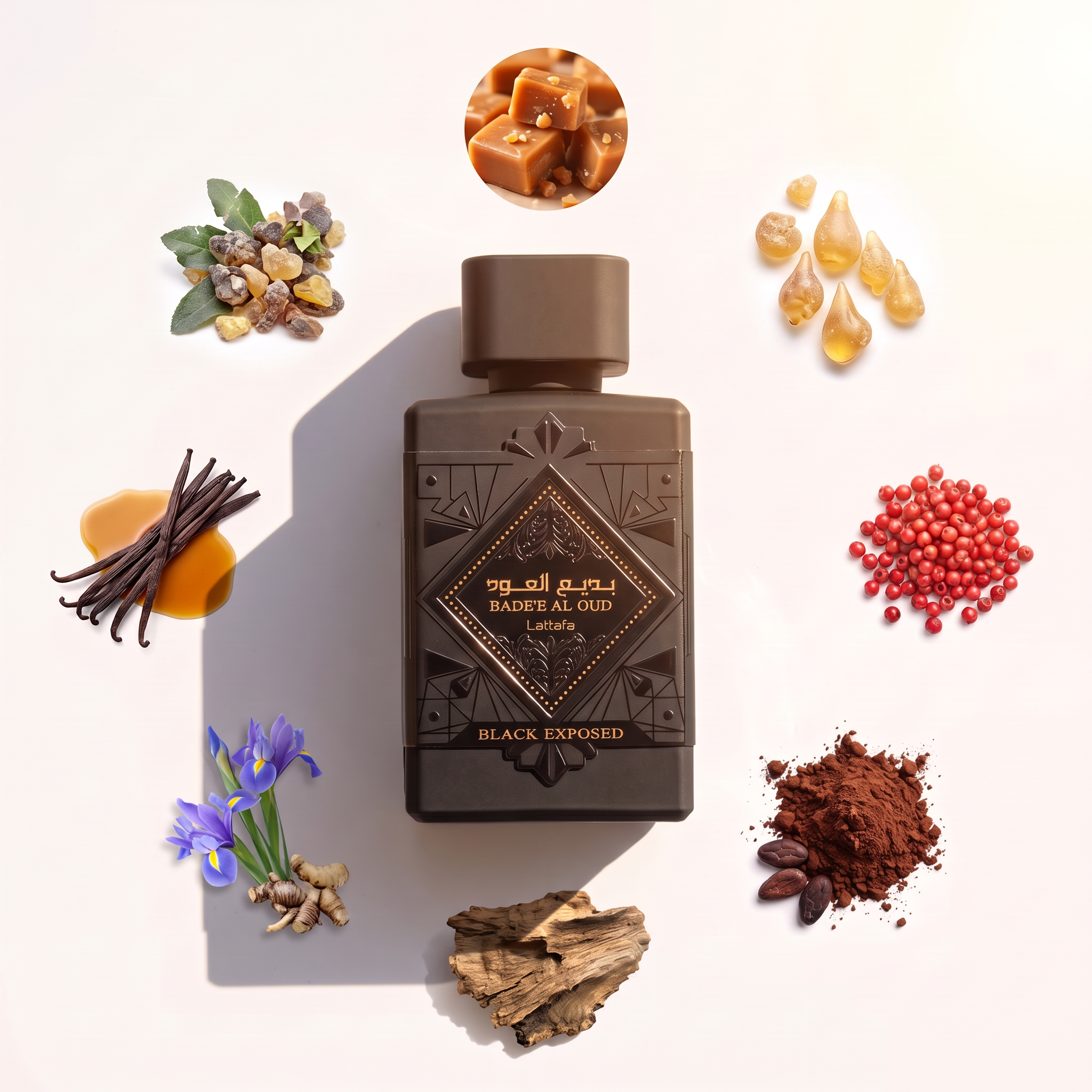 Lattafa Badee Al Oud Black Exposed