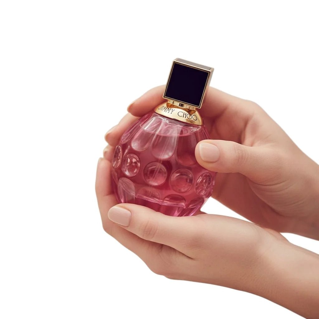 Jimmy Choo Rose Passion EDP In hand