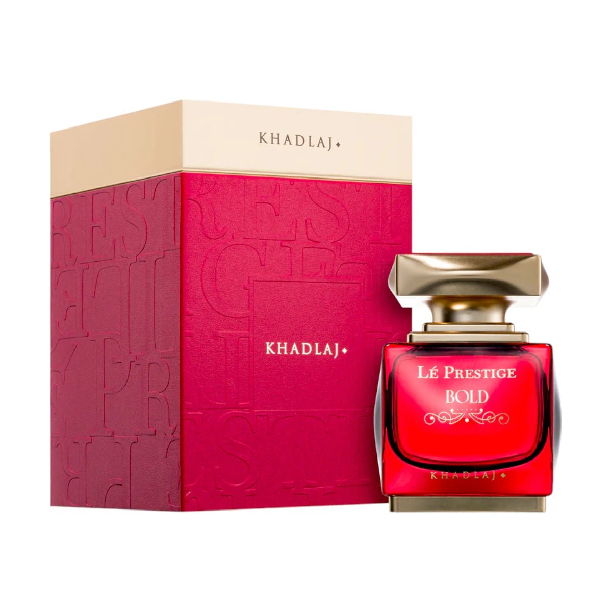 Khadlaj Le Prestige Bold 100ml eau de parfum shown with its presentation box