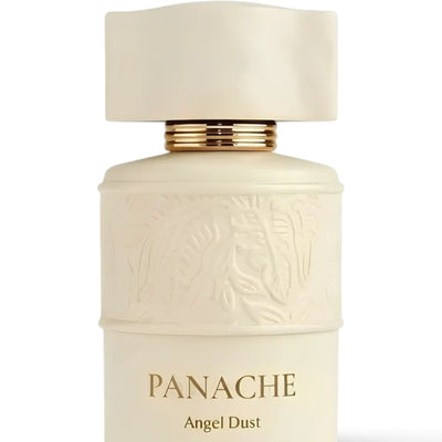 Khadlaj Panache Angel Dust 100ml perfume bottle with embossed floral detailing
