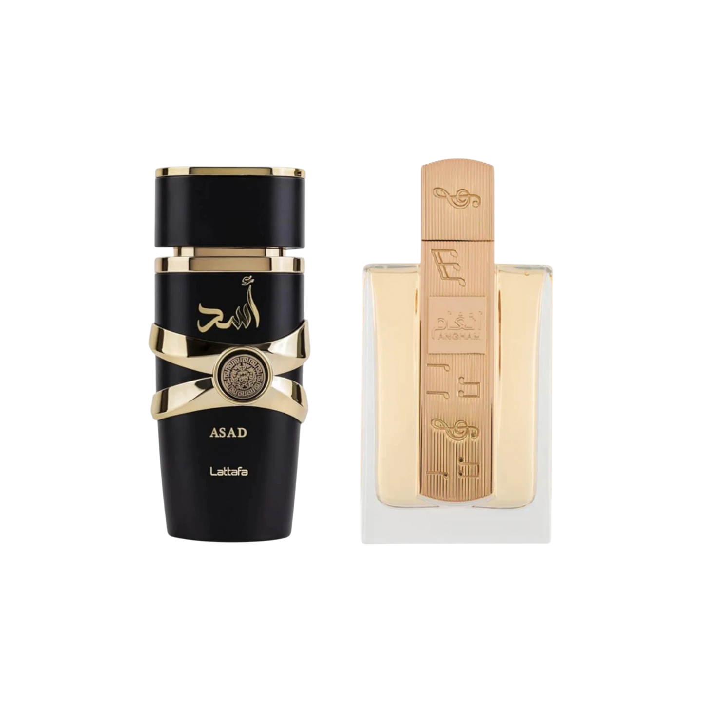 Lattafa Perfumes Angham 3.4oz 100ml & Asad 3.4oz 100ml