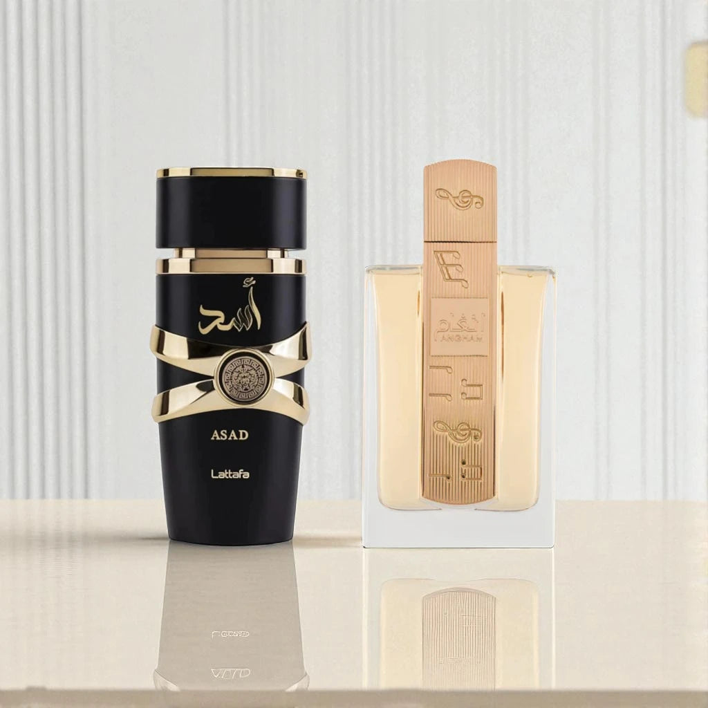 Lattafa Perfumes Angham 3.4oz 100ml & Asad 3.4oz 100ml