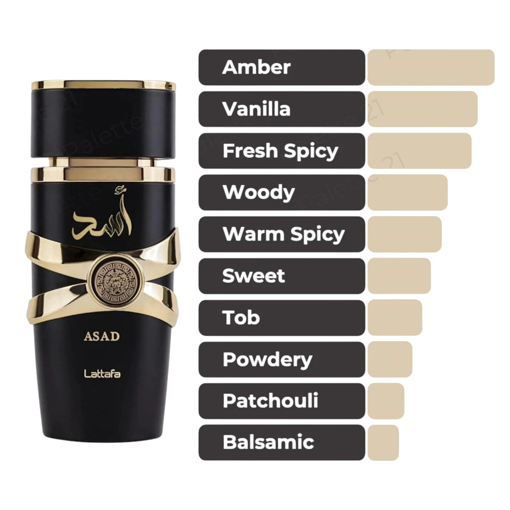 Lattafa Perfumes Asad 3.4oz 100ml & Asad 3.4oz 100ml