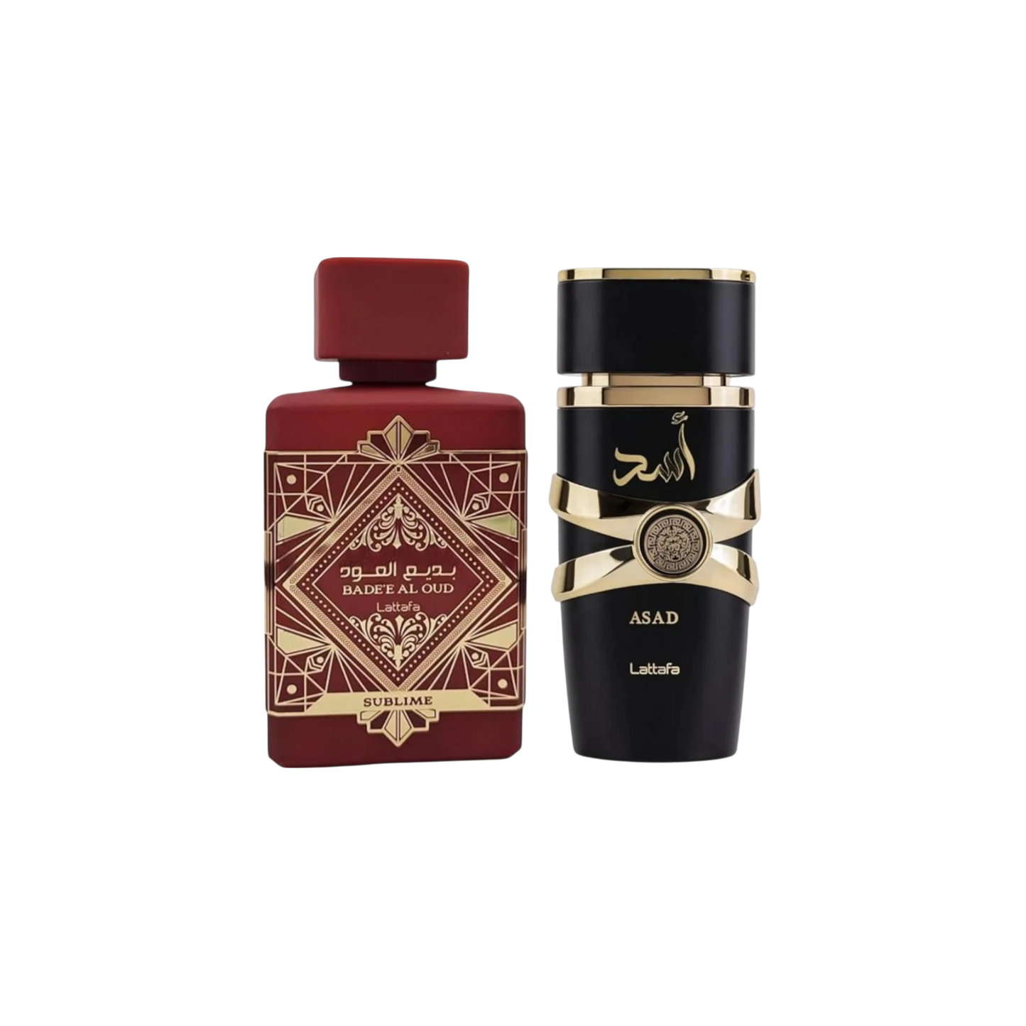 Lattafa Perfumes Bade'e Al Oud Sublime 3.4oz 100ml & Asad 3.4oz 100ml
