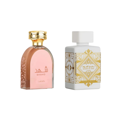 Lattafa Perfumes Bade'e Al Oud Honor & Glory 3.4oz 100ml & Shahd 3.4oz 100ml
