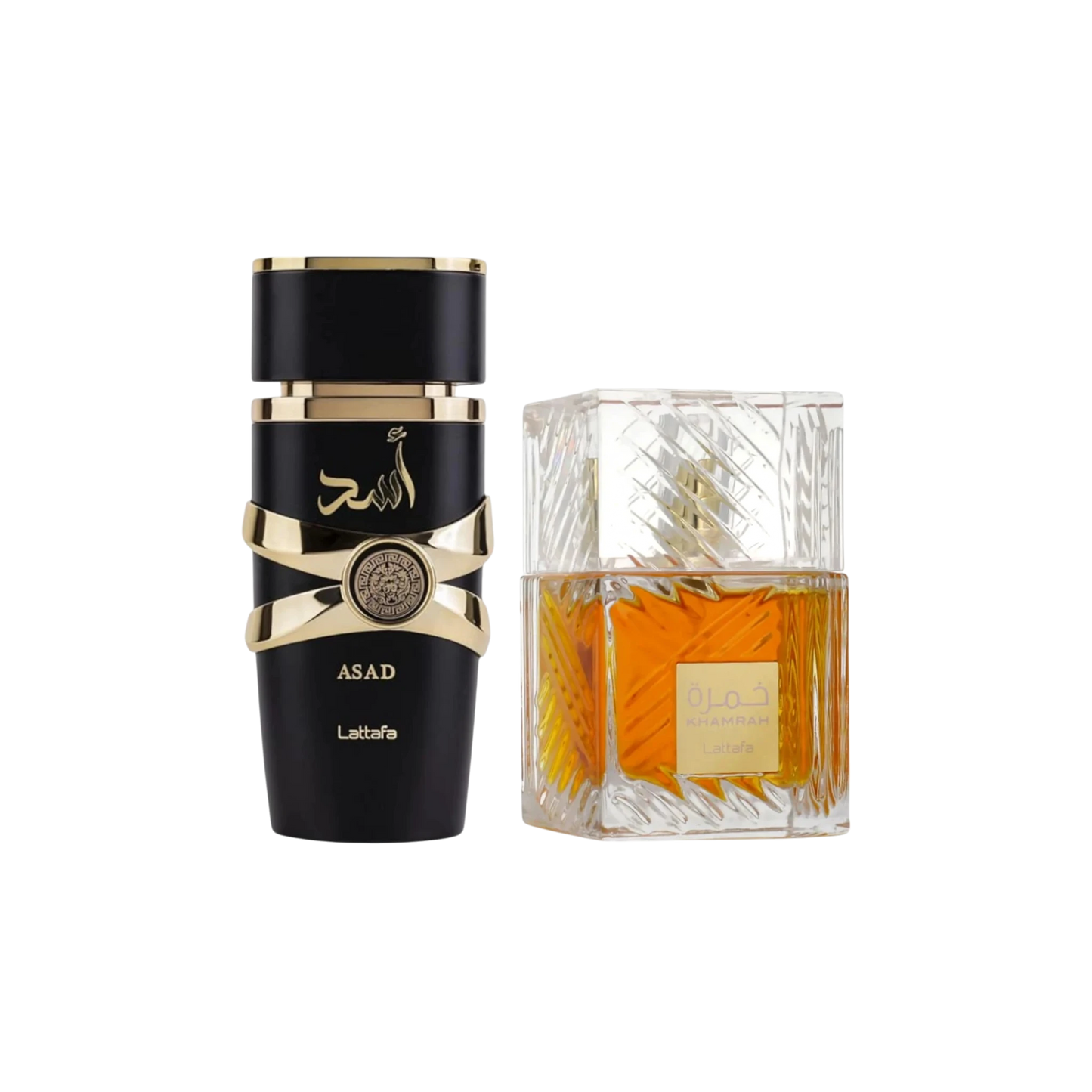 Lattafa Perfumes Khamrah 3.4oz 100ml & Asad 3.4oz 100ml
