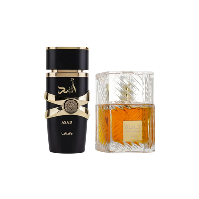 Lattafa Perfumes Khamrah 3.4oz 100ml & Asad 3.4oz 100ml