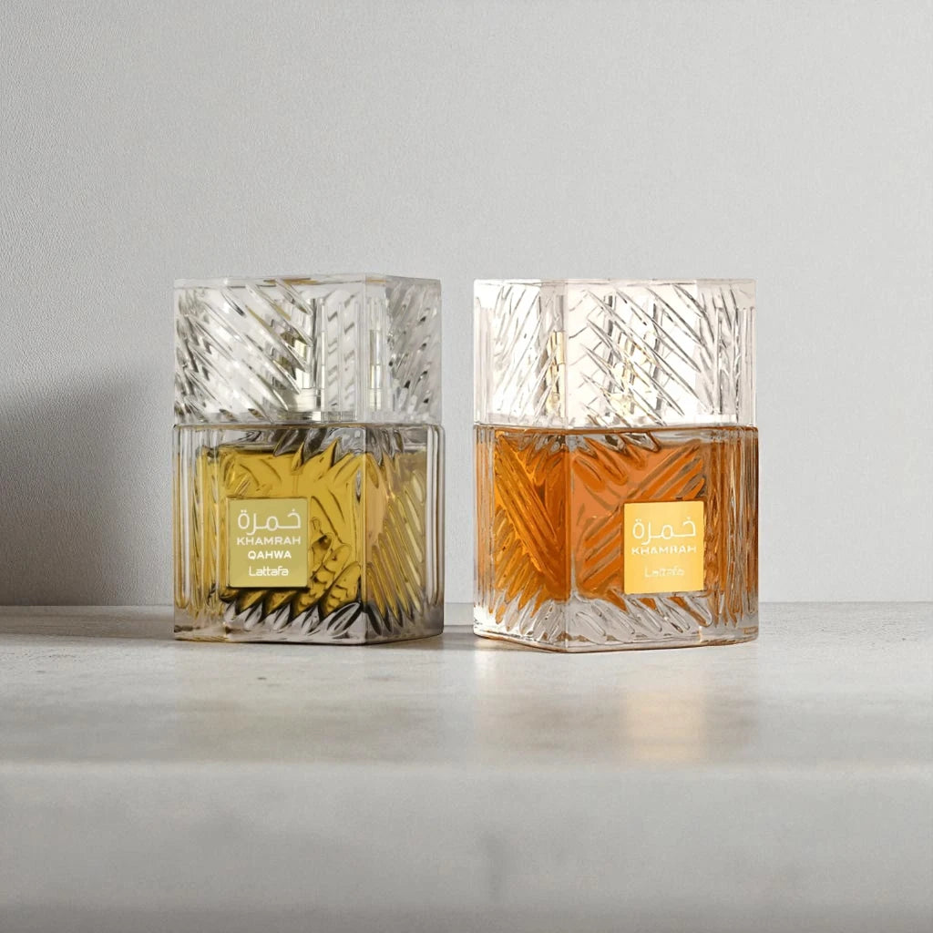 Lattafa Perfumes Khamrah Qahwa 3.4oz 100ml & Khamrah 3.4oz 100ml