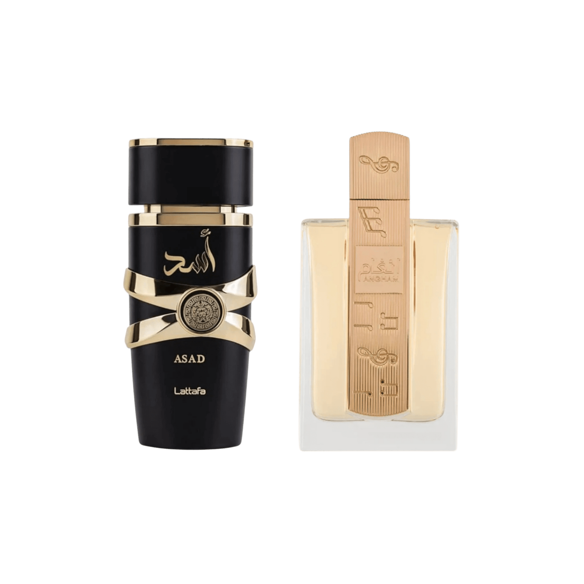 Lattafa Perfumes Angham 3.4oz 100ml & Asad 3.4oz 100ml