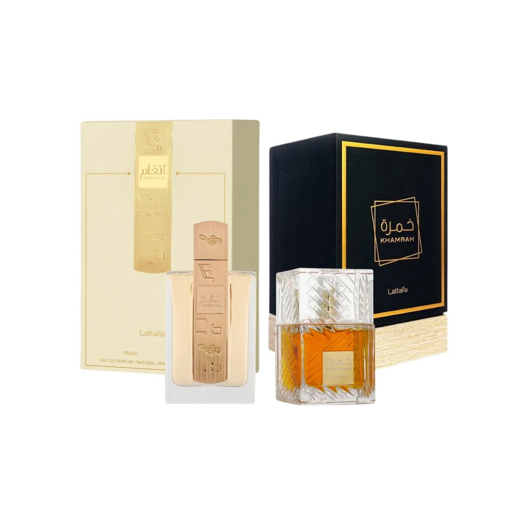 Lattafa Perfumes Angham 3.4oz 100ml & Khamrah 3.4oz 100ml