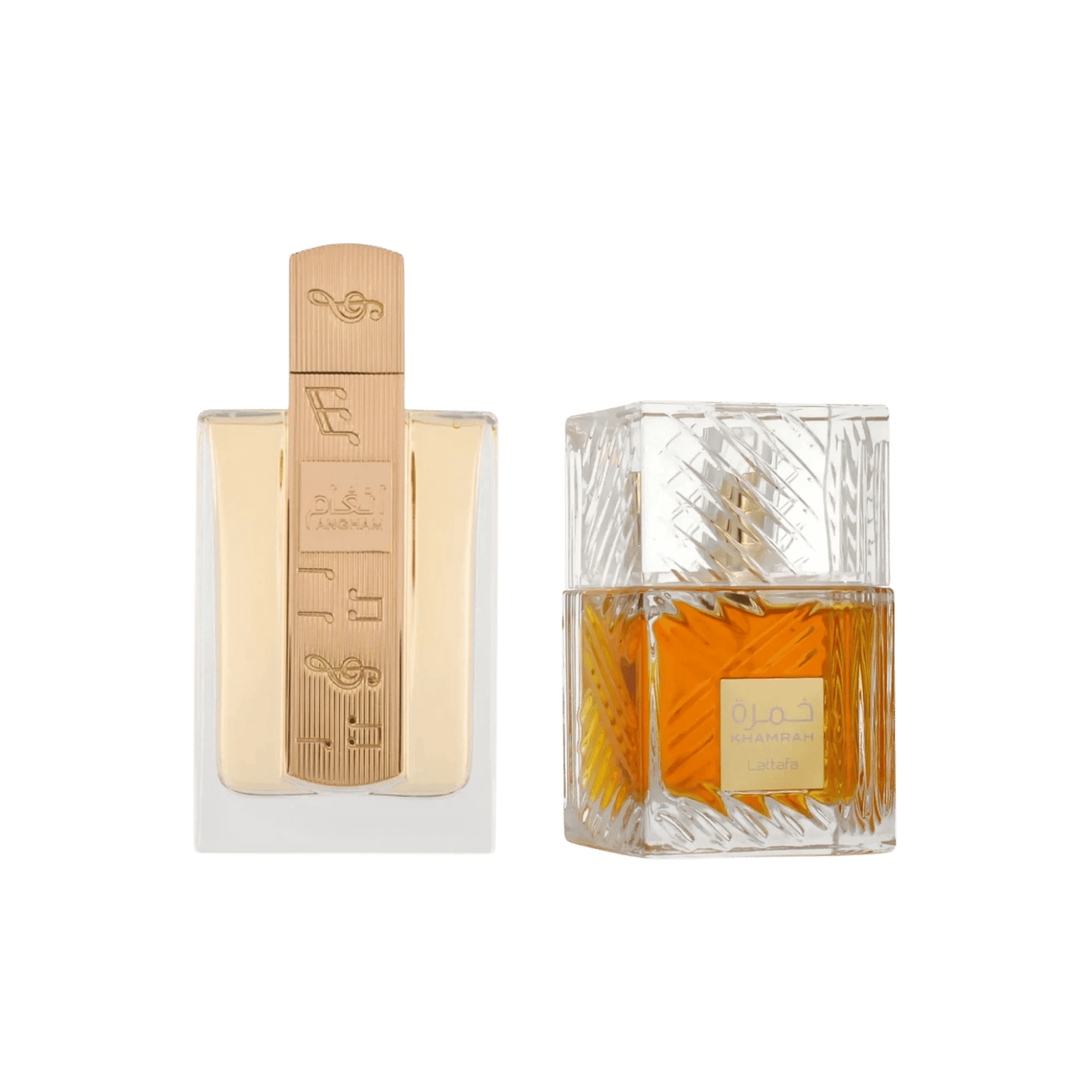 Lattafa Perfumes Angham 3.4oz 100ml & Khamrah 3.4oz 100ml