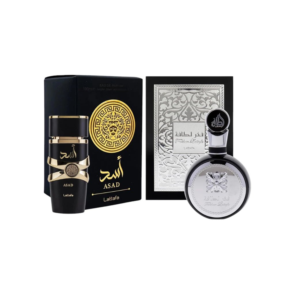 Lattafa Perfumes Asad 3.4oz 100ml & Fakhar Men 3.4oz 100ml