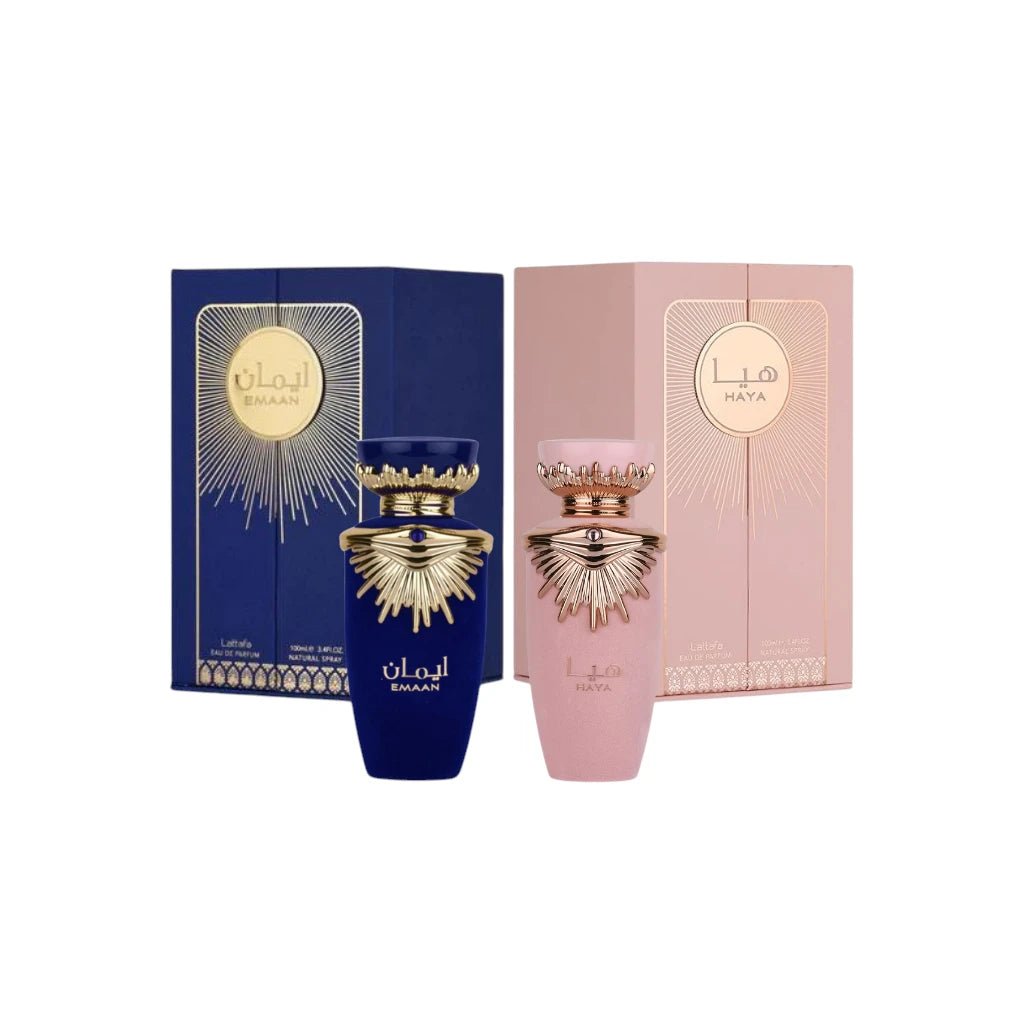 Lattafa Perfumes Emaan 3.4oz 100ml & Haya 3.4oz 100ml