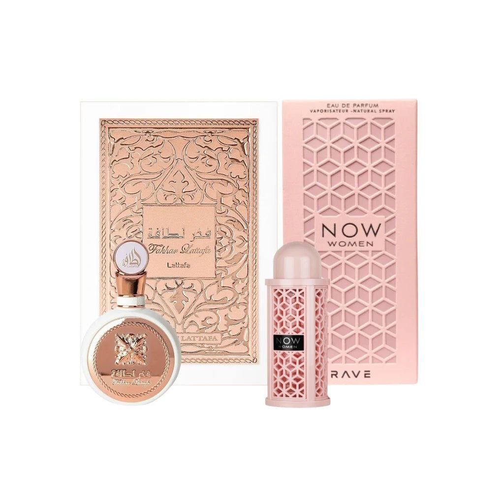 Lattafa Perfumes Rave Now for Women 3.4oz 100ml & Fakhar Women 3.4oz 100ml