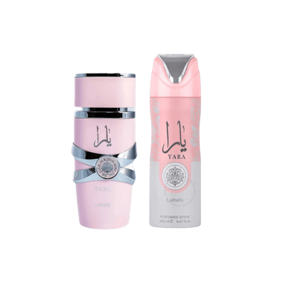 Lattafa Perfumes Yara 3.4oz 100ml & Yara Deodorant 6.67oz 200ml