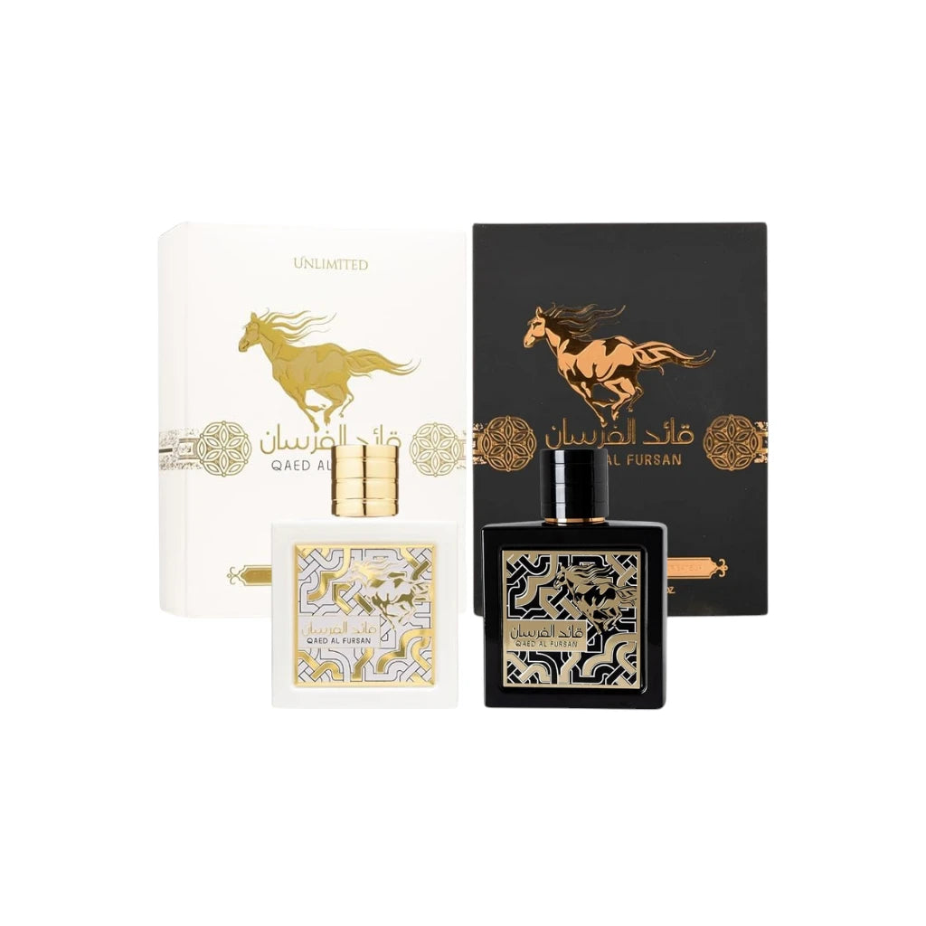 Lattafa Perfumes Qaed Al Fursan Unlimited 3.4oz 100ml & Qaed Al Fursan for Everyone 3.4oz 100ml