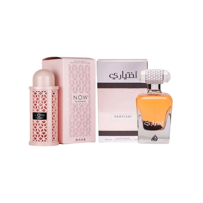 Lattafa Perfumes Rave Now for Women 3.4oz 100ml & Ekhtiari 3.4oz 100ml