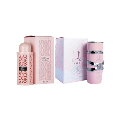 Lattafa Perfumes Yara 3.4oz 100ml & Rave Now for Women 3.4oz 100ml