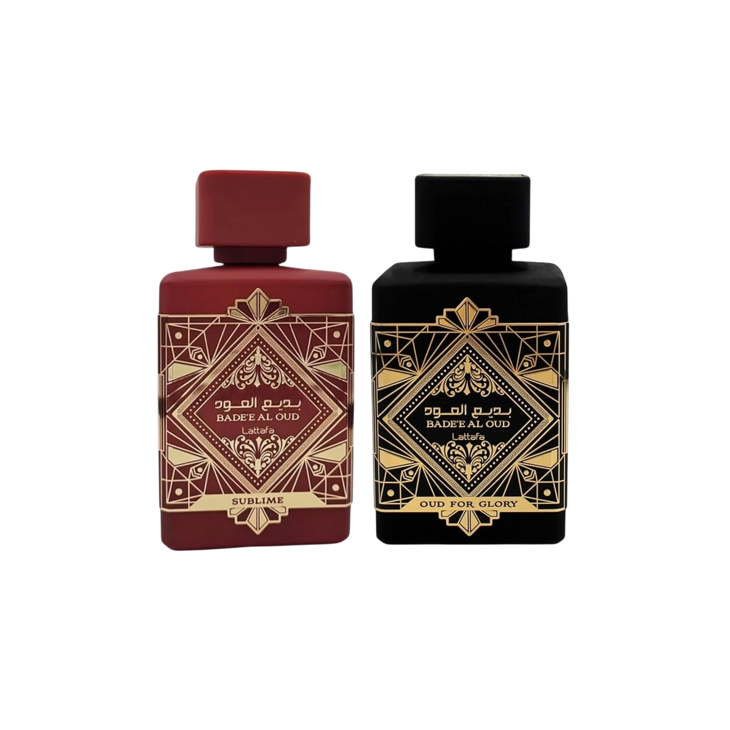 Lattafa Perfumes Bade'e Al Oud Sublime 3.4oz 100ml & Oud for Glory 3.4oz 100ml
