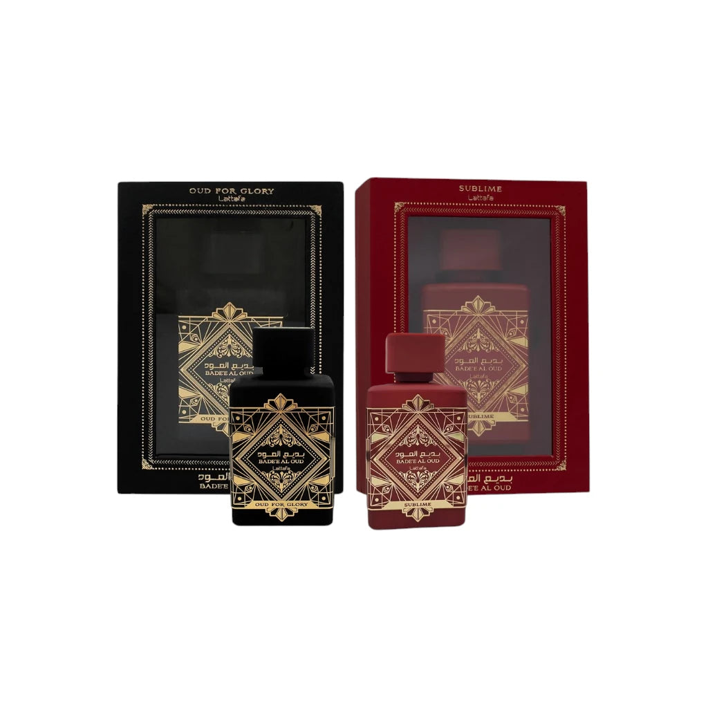Lattafa Perfumes Bade'e Al Oud Sublime 3.4oz 100ml & Oud for Glory 3.4oz 100ml