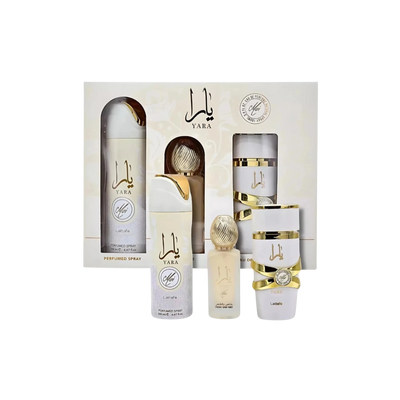 Lattafa Perfumes Yara Moi 3.4oz 100ml & Body Spray 6.8oz 200ml & Hair Mist 50ml 1.7oz 3pc Gift Set