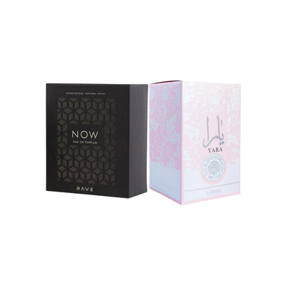 Lattafa Perfumes Yara 3.4oz 100ml & Rave Now for Everyone 3.4oz 100ml