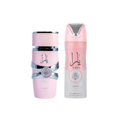 Lattafa Perfumes Yara 3.4oz 100ml & Yara Deodorant 6.67oz 200ml