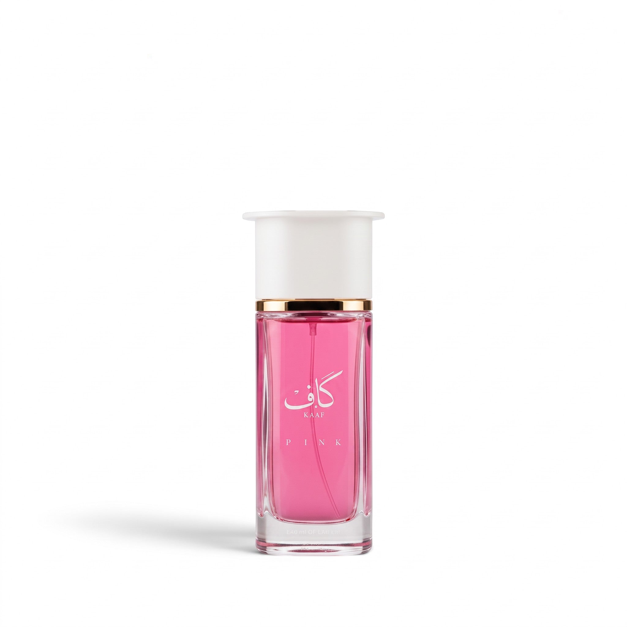 Palette 21 Ahmed Al Maghribi Pink floral gourmand unisex Eau de Parfum in a 100ml glass bottle with a white cap.