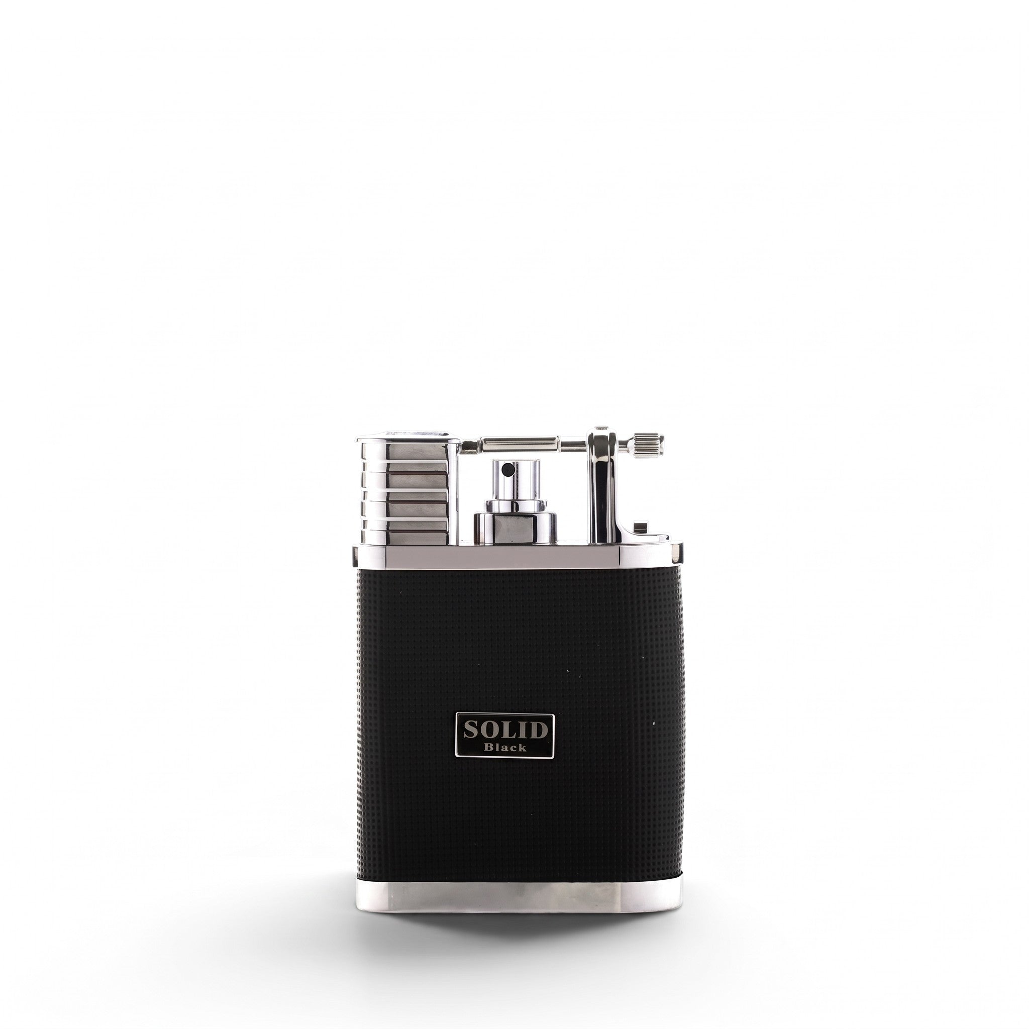 Palette 21 Arabian Oud Solid Black unisex Eau de Parfum in a sleek black textured bottle with silver metallic accents.