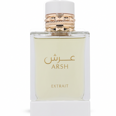 Palette 21 FRENCH AVENUE Arsh Extrait de Parfum in a clear glass bottle with gold accents and a white cap.