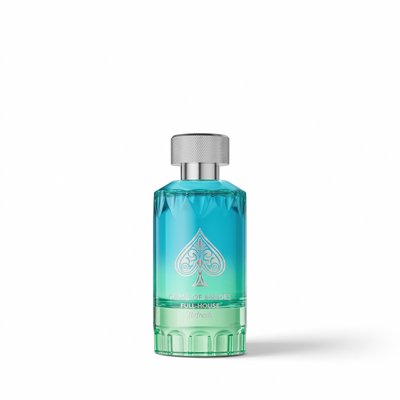 Game of Spades Full-House Refresh 3.4 oz blue and lime gradient parfum bottle