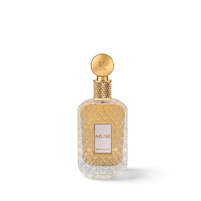 Khadlaj Muse Eau de Parfum 100ml textured glass bottle with gold-tone cap