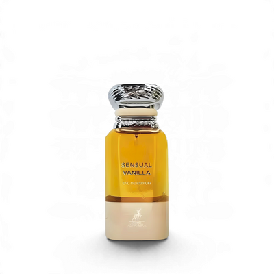 Palette 21 Sensual Vanilla 80ml eau de parfum in a clear glass bottle with a silver textured cap