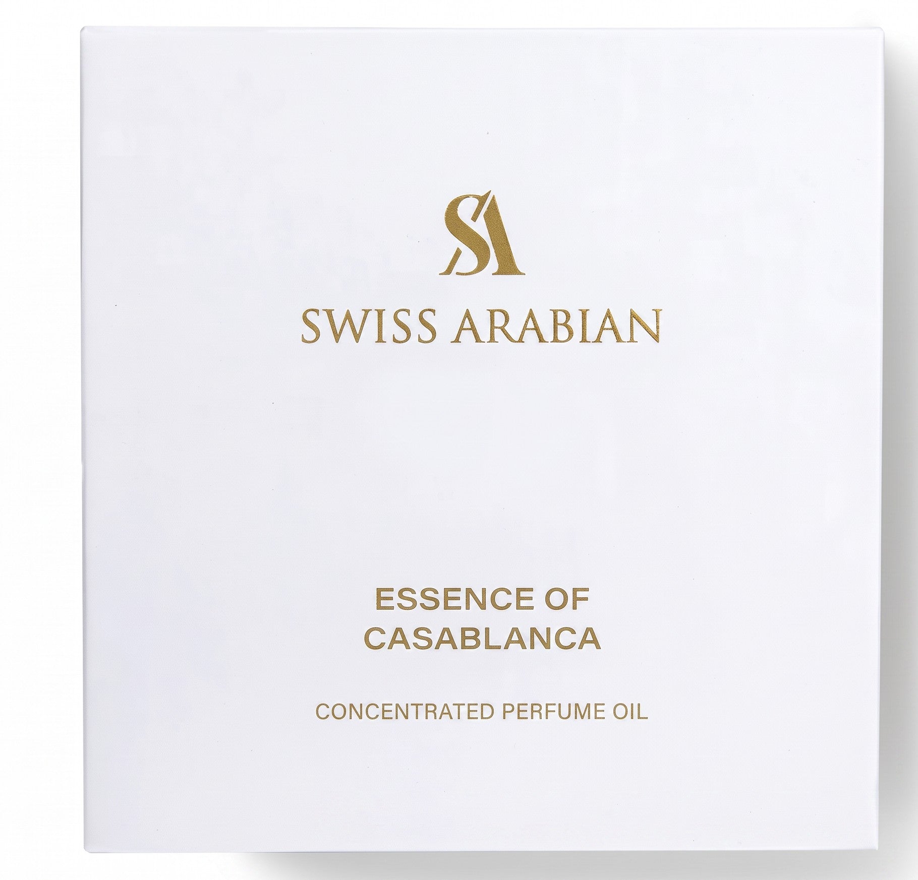 Essence of Casablanca concentrated perfume oil gift box packaging by Swiss Arabian