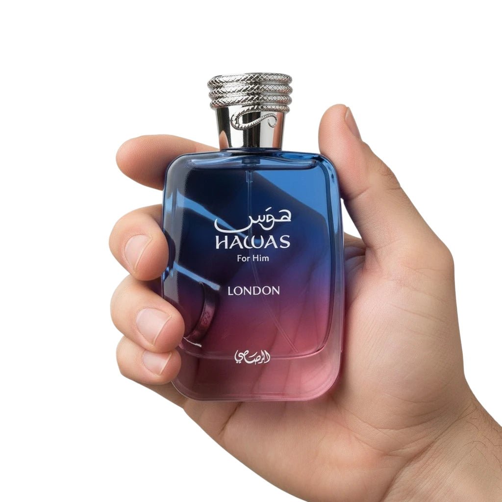 Rasasi Hawas London For Him in Hand