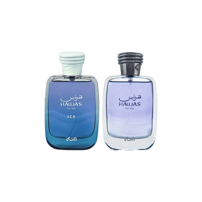 Rasasi Perfumes Hawas Men 3.4oz 100ml & Hawas Ice Men 3.4oz 100ml