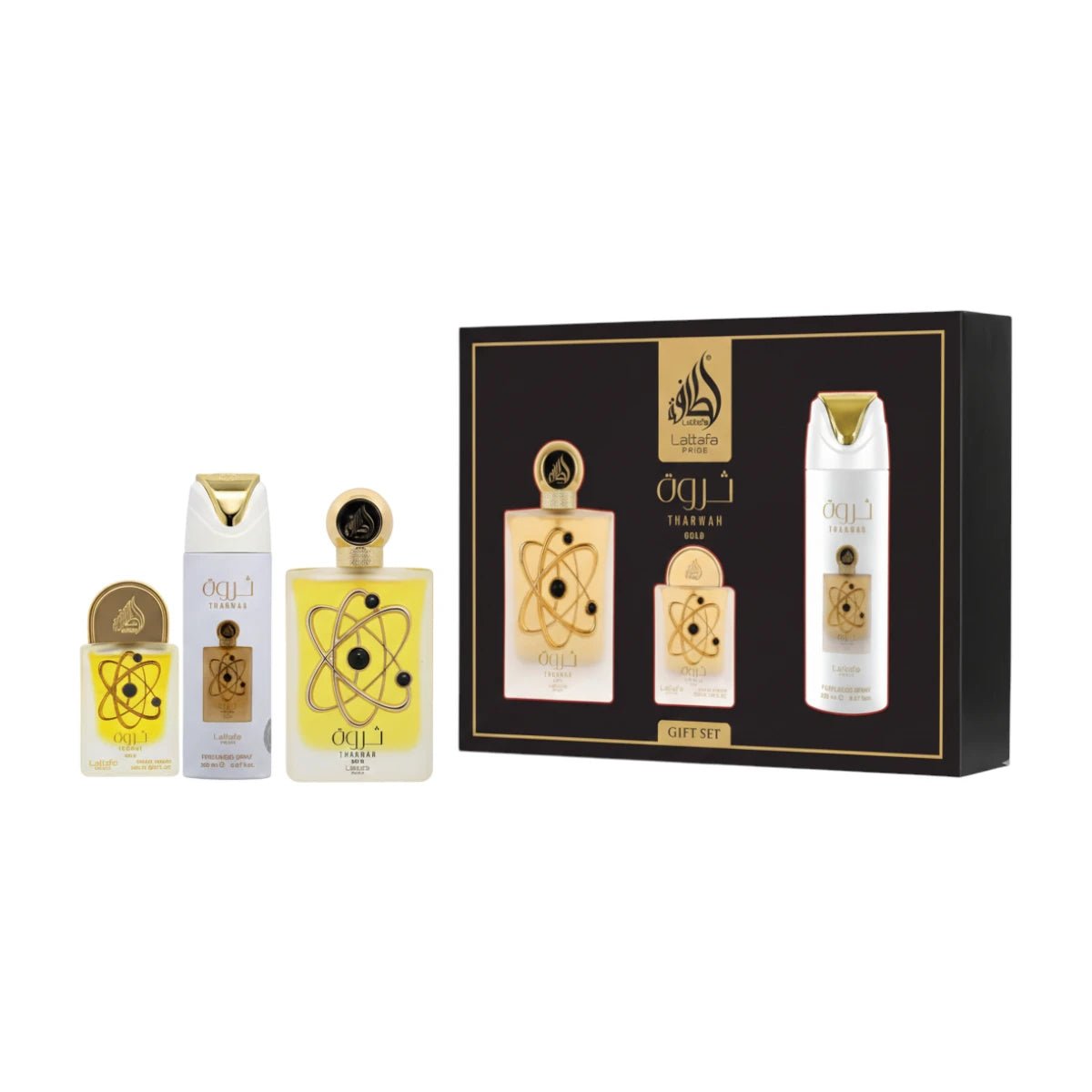Tharwah Gold Giftset Fragarances