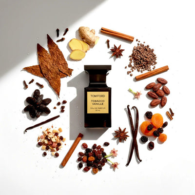 Tom Ford Tobacco Vanille perfume with tobacco leaf vanilla and warm spicy notes